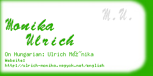 monika ulrich business card